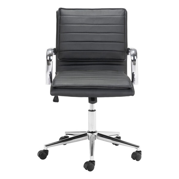 Partner Black and Chrome Office Chair, image 3