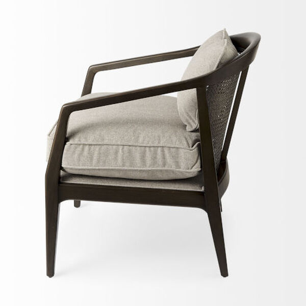 Landon Dark Brown and Gray Accent Chair, image 3