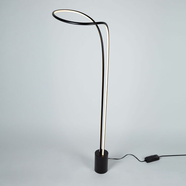 Cortina Matte Black Tubular LED Floor Lamp, image 5
