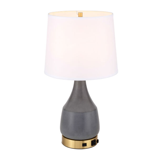 Reverie Brushed Brass and Grey 14-Inch One-Light Table Lamp, image 6