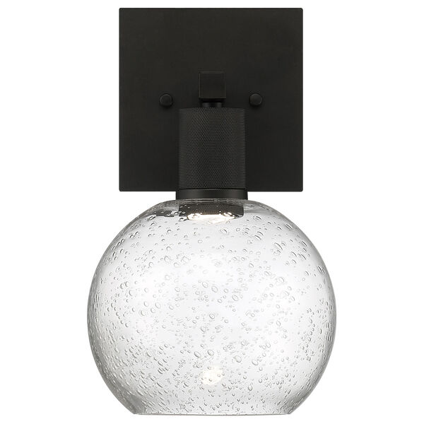 Port Nine Black Globe Outdoor Intergrated LED Wall Sconce with Clear Glass, image 2