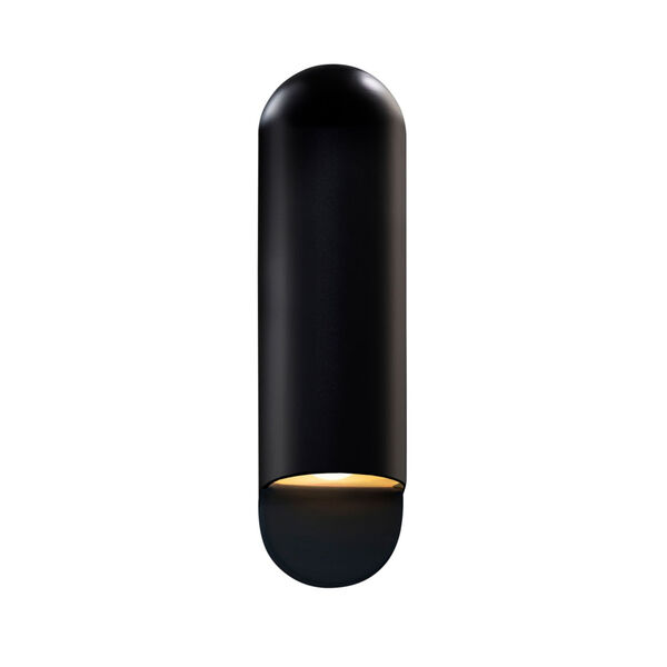 Ambiance Carbon Matte Black Five-Inch One-Light ADA Capsule Outdoor Wall Sconce, image 1