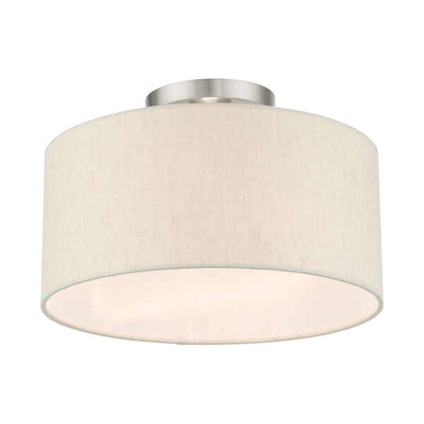 Meadow Brushed Nickel 13-Inch One-Light Semi-Flush Mount, image 3