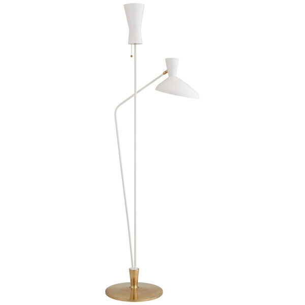 Austen Large Dual Function Floor Lamp in White by AERIN, image 1