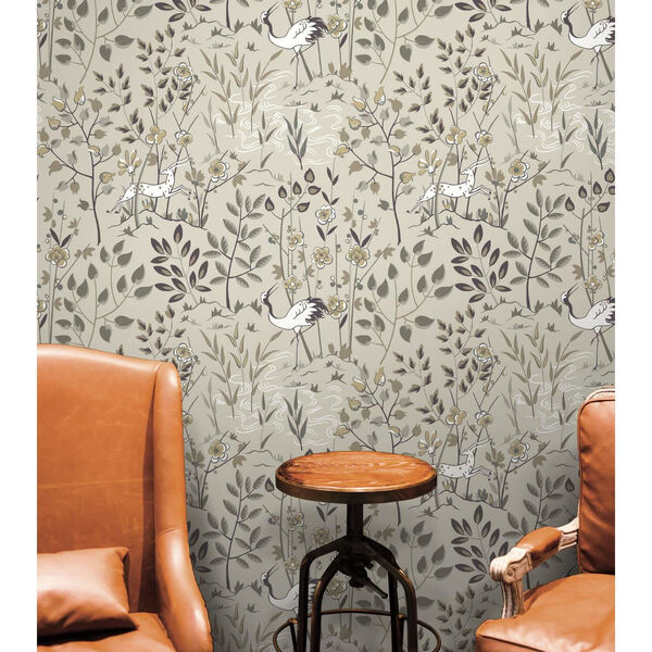 Ronald Redding Off White Aspen Non Pasted Wallpaper - SWATCH SAMPLE ONLY, image 1