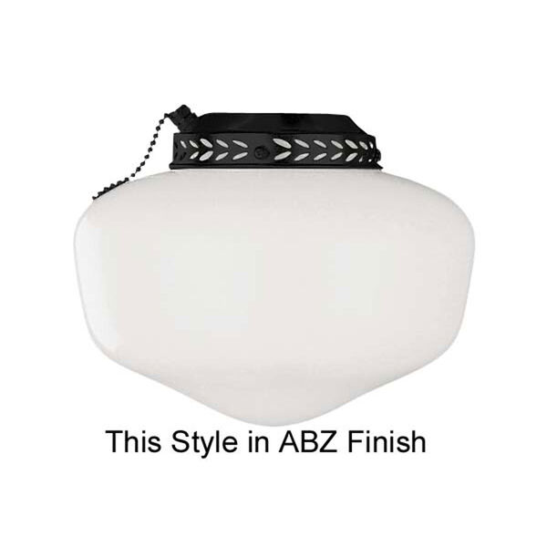 Universal Bowl Aged Bronze Brushed One-Light Fan Light Kit, image 1