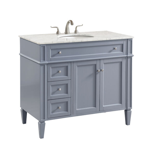 Park Avenue Gray 40-Inch Vanity Sink Set, image 2