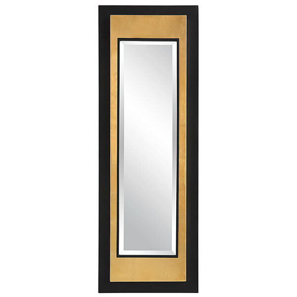 Roston Matte Black and Metallic Gold Wall Mirror, image 2
