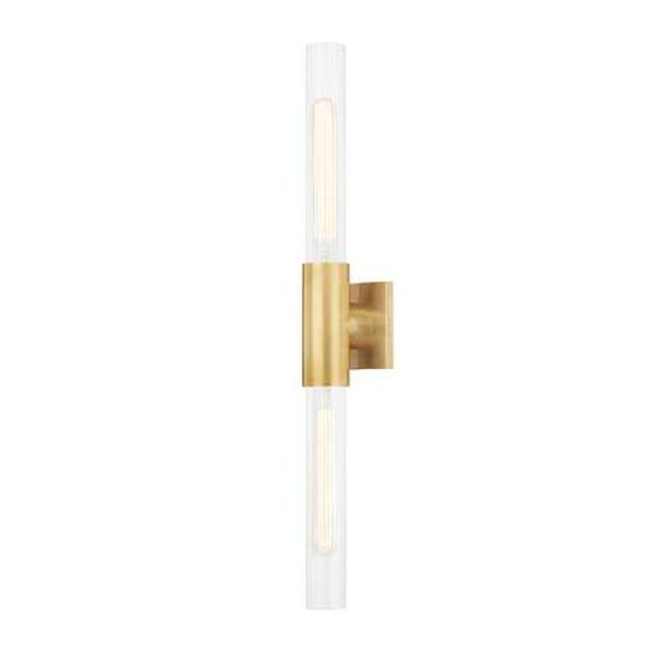 Asher Aged Brass Two-Light Wall Sconce, image 1