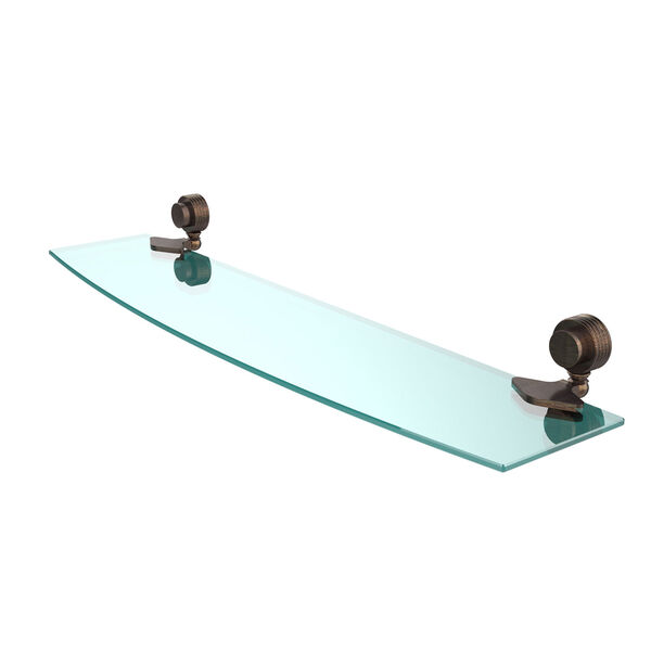 Allied Brass Venus Collection 24 Inch Glass Shelf with Groovy Accents, Venetian  Bronze 433G/24-VB Bellacor