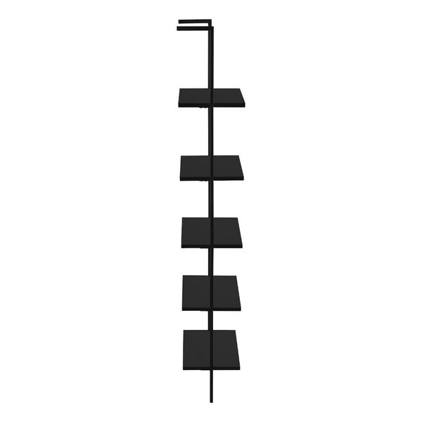 Black Ladder Bookcase with Five Shelves, image 5