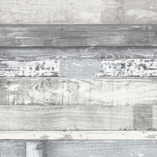 Grey and Blue Beachwood Wallpaper - SAMPLE SWATCH ONLY, image 1