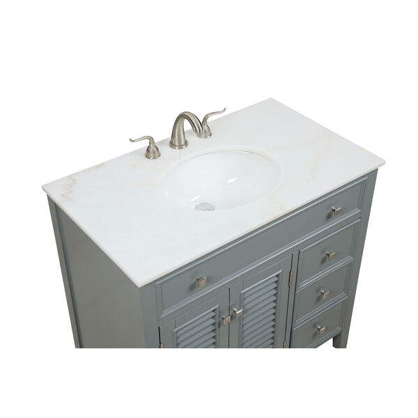 Cape Cod Gray 36-Inch Vanity Sink Set, image 6