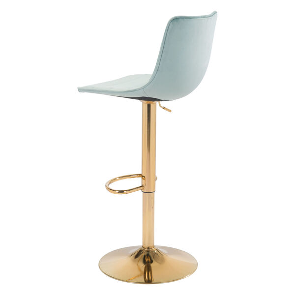 Prima Light Green and Gold Bar Stool, image 6