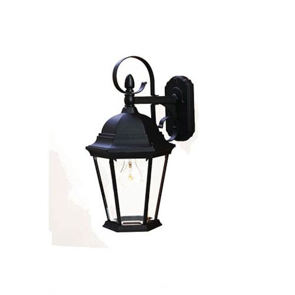 New Orleans Matte Black One-Light Wall Fixture, image 1