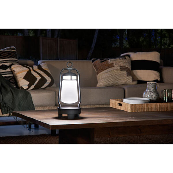 Lyndon Textured Black LED Outdoor Portable Bluetooth Speaker Lantern, image 5