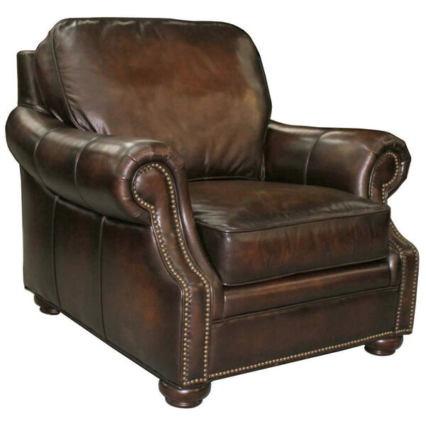 Montgomery Brown Leather Chair, image 1