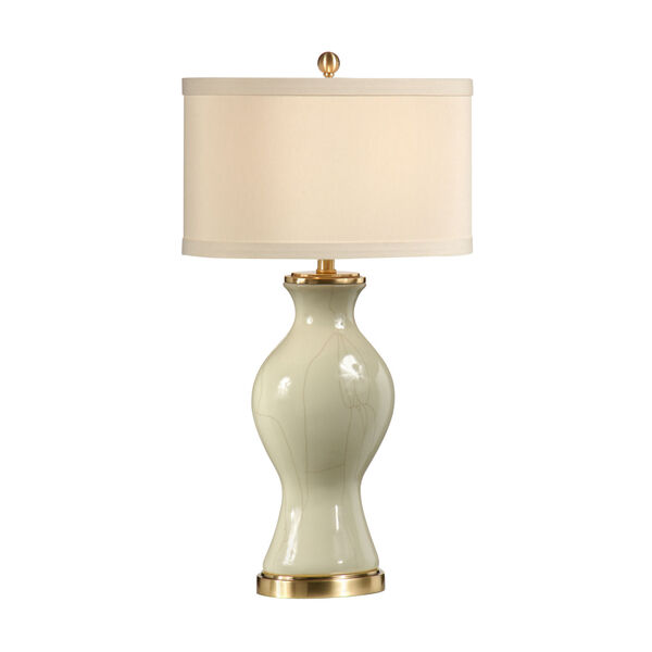 Light Taupe One-Light  Classic Vase Lamp, image 1