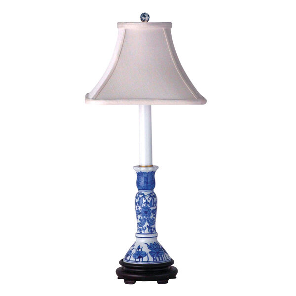 Blue and White Porcelain Table Lamp Pair, image 1