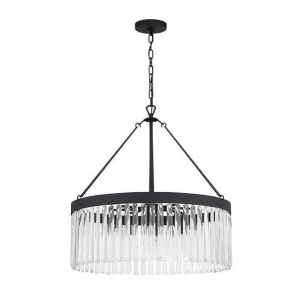 Emory Black Forged Eight-Light Chandelier, image 2