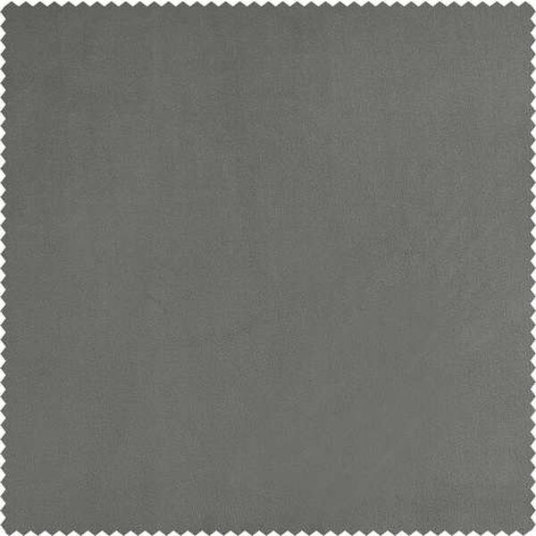 Grey Plush Velvet Single Panel Curtain 50 x 96, image 10