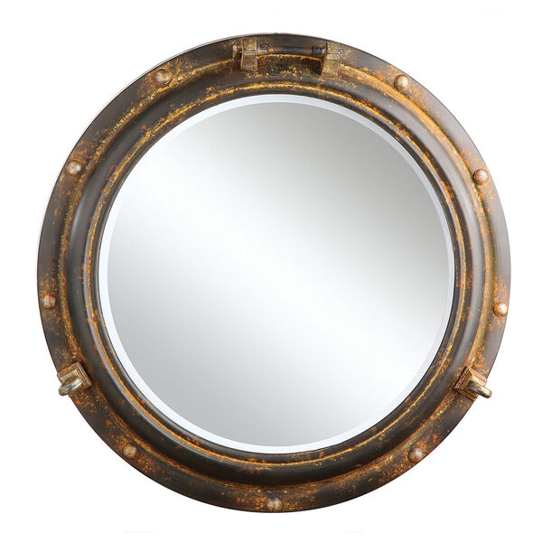 Round 22 In. Metal Porthole Mirror, image 1