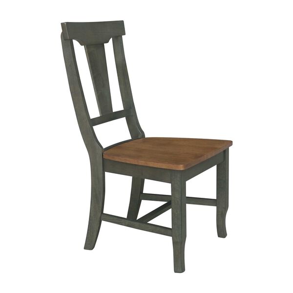 Hickory/Washed Coal Solid Wood Panel Back Chair, Set of 2, image 6