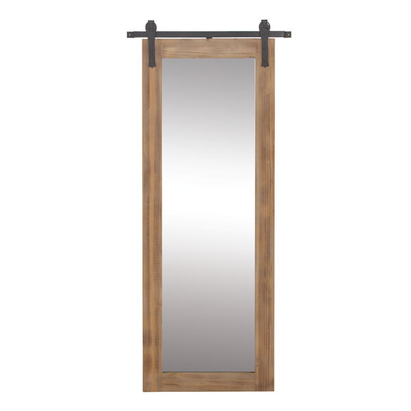 Brown Wood Wall Mirror, 71-Inch x 34-Inch, image 2