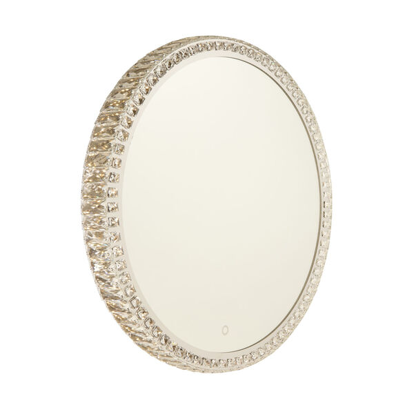 Reflections Crystal 32-Inch LED Round Wall Mirror, image 1