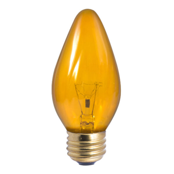 Pack of 25 Amber Incandescent F15 Standard Base Lumens Light Bulbs, image 1