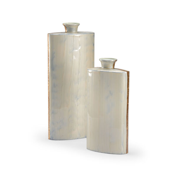 Silver  on the Golden Edge Vases , Set of 2, image 3