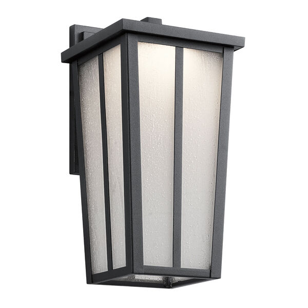 Amber Valley Textured Black 6.5-Inch One-Light Outdoor LED Wall Mount, image 1