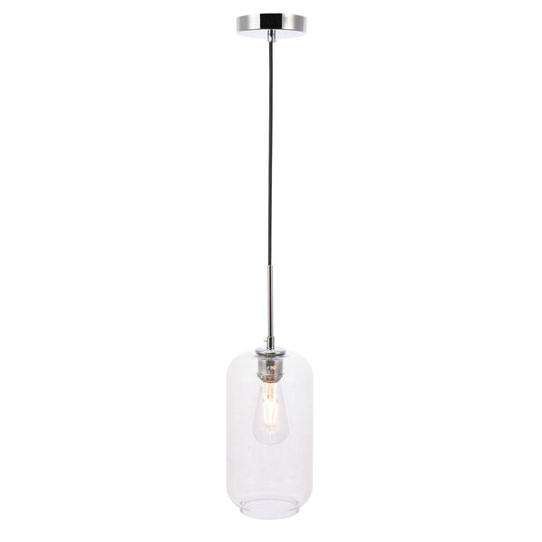 Collier Chrome Six-Inch One-Light Mini Pendant with Clear Glass, image 4