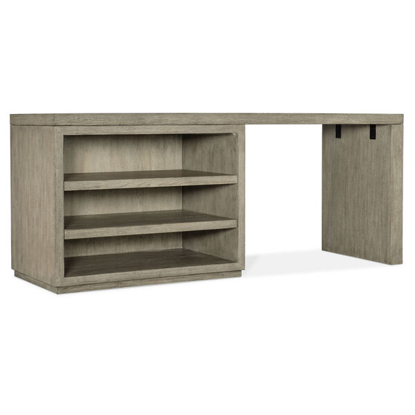 Linville Falls Smoked Gray 72-Inch Desk with Open Desk Cabinet, image 1