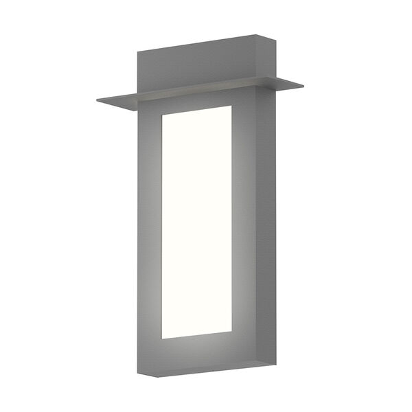 Inside-Out Prairie Textured Gray 18-Inch LED Wall Sconce with White Optical Acrylic Diffuser, image 1