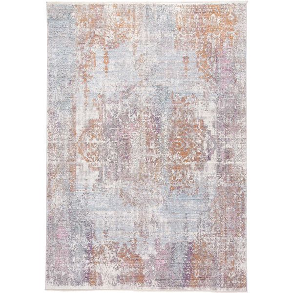 Cecily Gold Pink Blue Rectangular 4 Ft. x 6 Ft. Area Rug, image 1