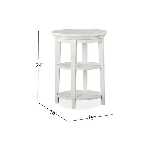 Heron Cove Chalk White Round End Table, image 2