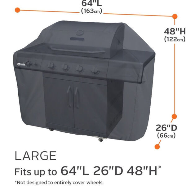 Poplar Black 64-Inch BBQ Grill Cover with Grill Tool Set, image 4
