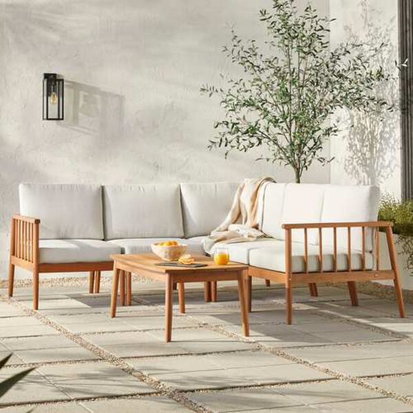 Circa Brown Five-Piece Outdoor Spindle Furniture Set, image 1