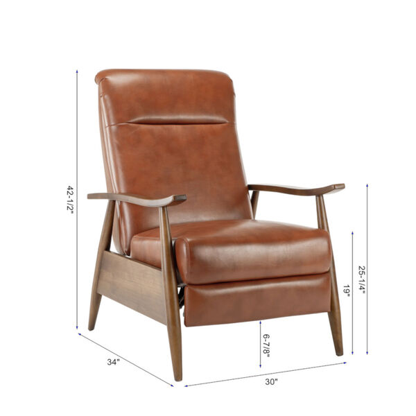Solaris Caramel Push Back Reclining Chair, image 3
