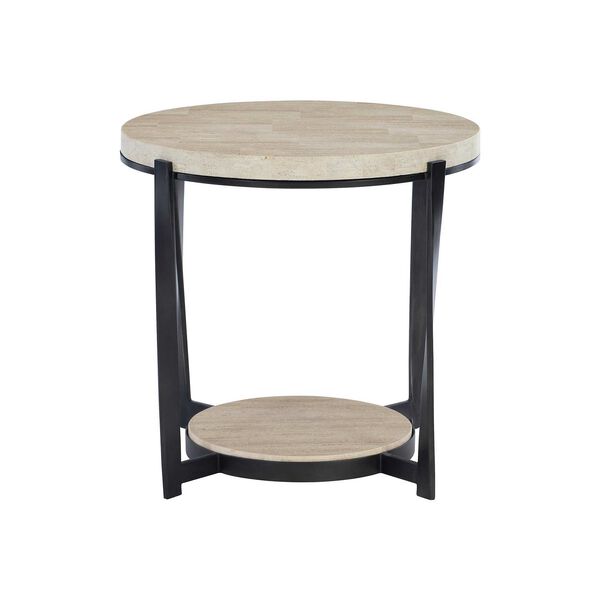 Berkshire Aged Pewter and Black Side Table, image 1