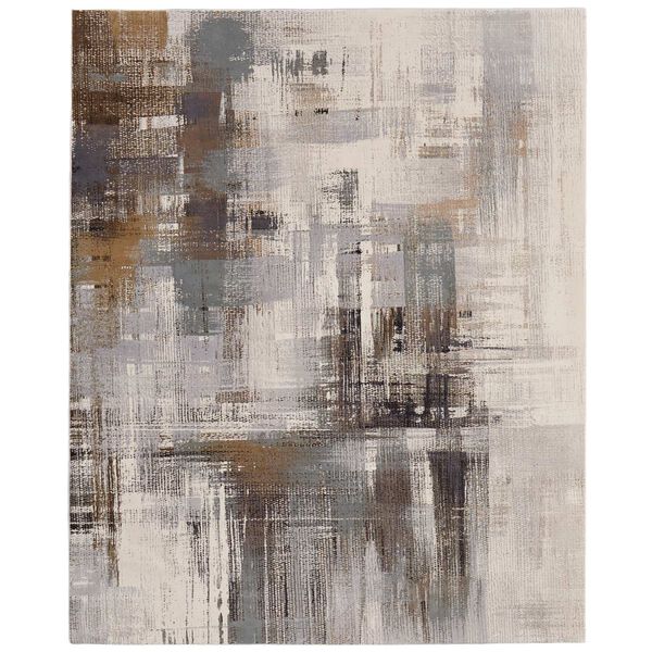 Clio Ivory Gray Brown Area Rug, image 1