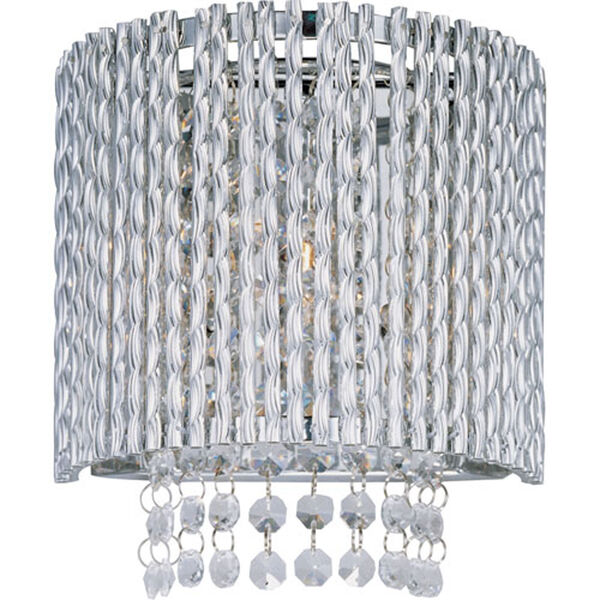 Spiral Polished Chrome Two-Light Wall Sconce, image 1