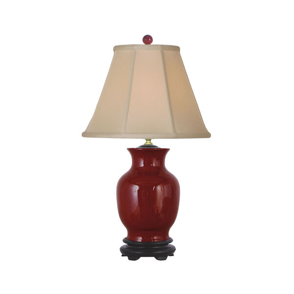 Oxblood Vase Lamp, image 1
