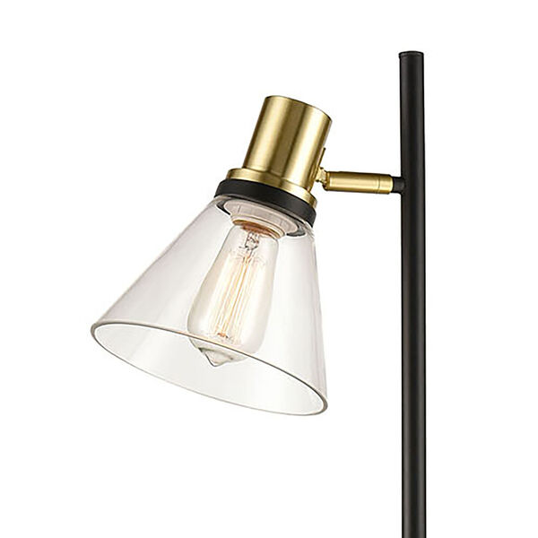 Treno Black and Gold One-Light Floor Lamp, image 3