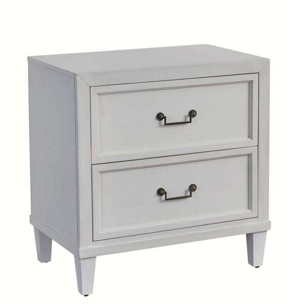 Dunescape White Two Drawer Nightstand, image 1