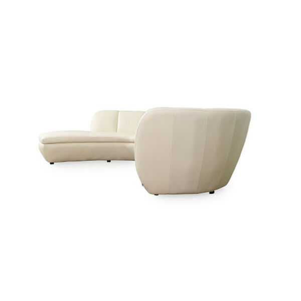 Nicollet Contemporary Cream Leather Sectional  , image 3