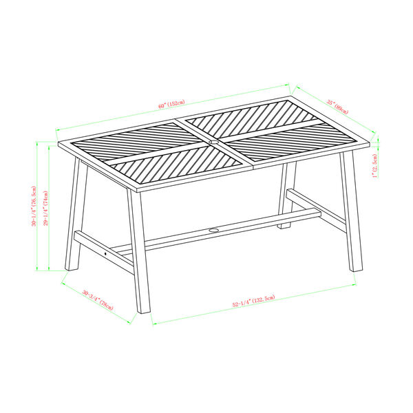 Vincent Brown Outdoor Dining Table, image 5