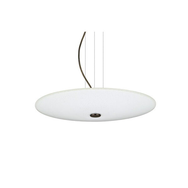 Renfro Bronze One-Light LED Pendant With White Sparkle Glass, image 1