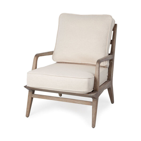 Harman II Off White and Ash Wood Arm Chair, image 1